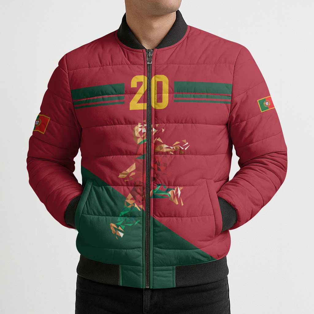Portuguese Footballer Memorial Bomber Puffer Jacket Forever 20 The Heart Still Beats - Wonder Print Shop