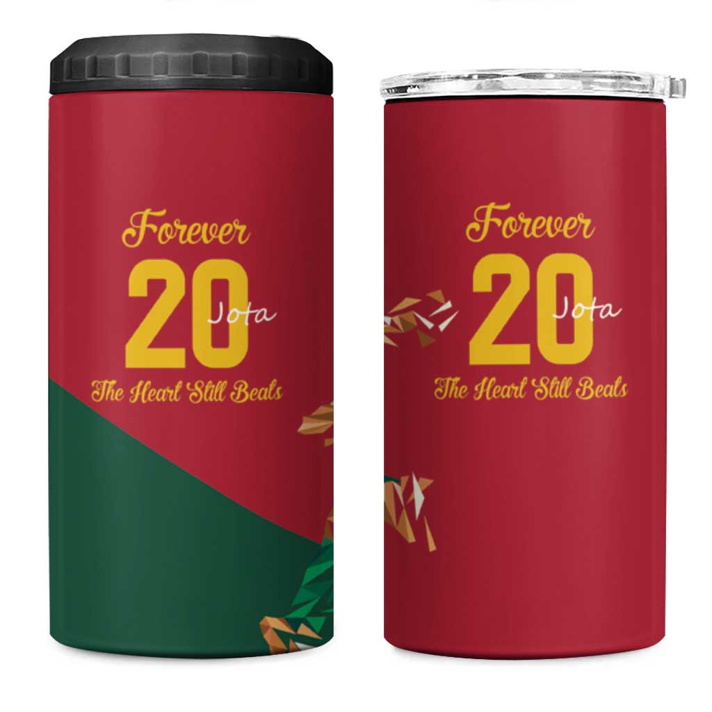 Portuguese Footballer Memorial 4 in 1 Can Cooler Tumbler Forever 20 The Heart Still Beats - Wonder Print Shop