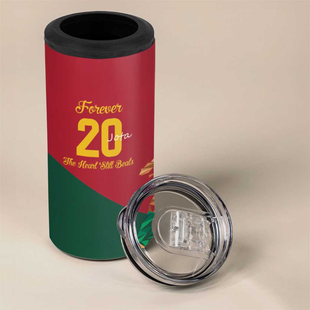 Portuguese Footballer Memorial 4 in 1 Can Cooler Tumbler Forever 20 The Heart Still Beats - Wonder Print Shop