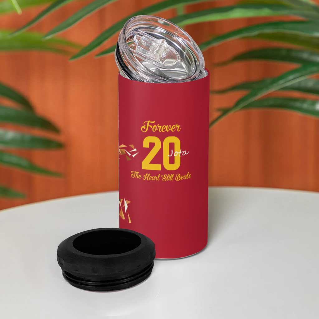 Portuguese Footballer Memorial 4 in 1 Can Cooler Tumbler Forever 20 The Heart Still Beats - Wonder Print Shop