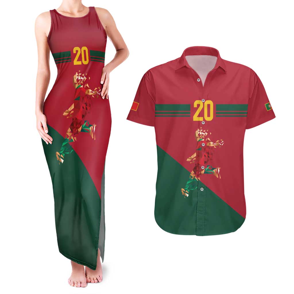 Portuguese Footballer Memorial Couples Matching Tank Maxi Dress and Hawaiian Shirt Forever 20 The Heart Still Beats - Wonder Print Shop