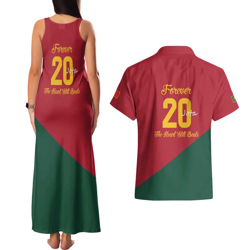 Portuguese Footballer Memorial Couples Matching Tank Maxi Dress and Hawaiian Shirt Forever 20 The Heart Still Beats - Wonder Print Shop