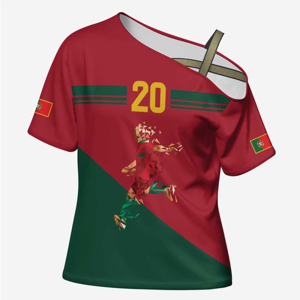 Portuguese Footballer Memorial Cross Shoulder Shirt Forever 20 The Heart Still Beats - Wonder Print Shop