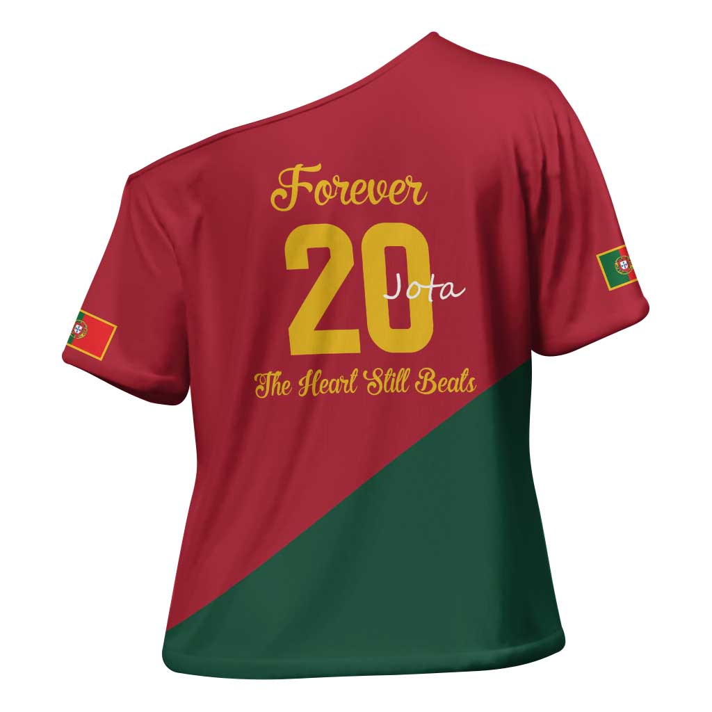 Portuguese Footballer Memorial Cross Shoulder Shirt Forever 20 The Heart Still Beats - Wonder Print Shop