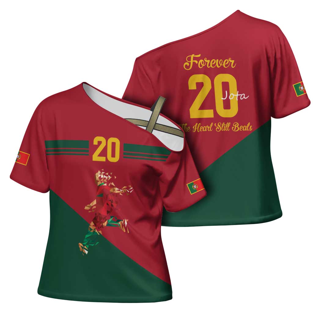 Portuguese Footballer Memorial Cross Shoulder Shirt Forever 20 The Heart Still Beats - Wonder Print Shop