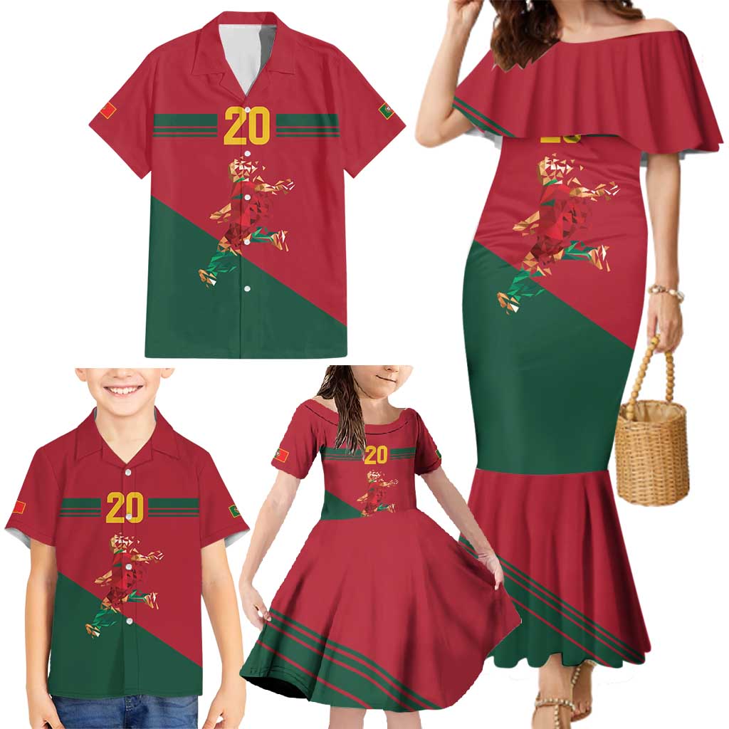 Portuguese Footballer Memorial Family Matching Mermaid Dress and Hawaiian Shirt Forever 20 The Heart Still Beats - Wonder Print Shop