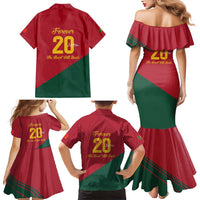 Portuguese Footballer Memorial Family Matching Mermaid Dress and Hawaiian Shirt Forever 20 The Heart Still Beats - Wonder Print Shop
