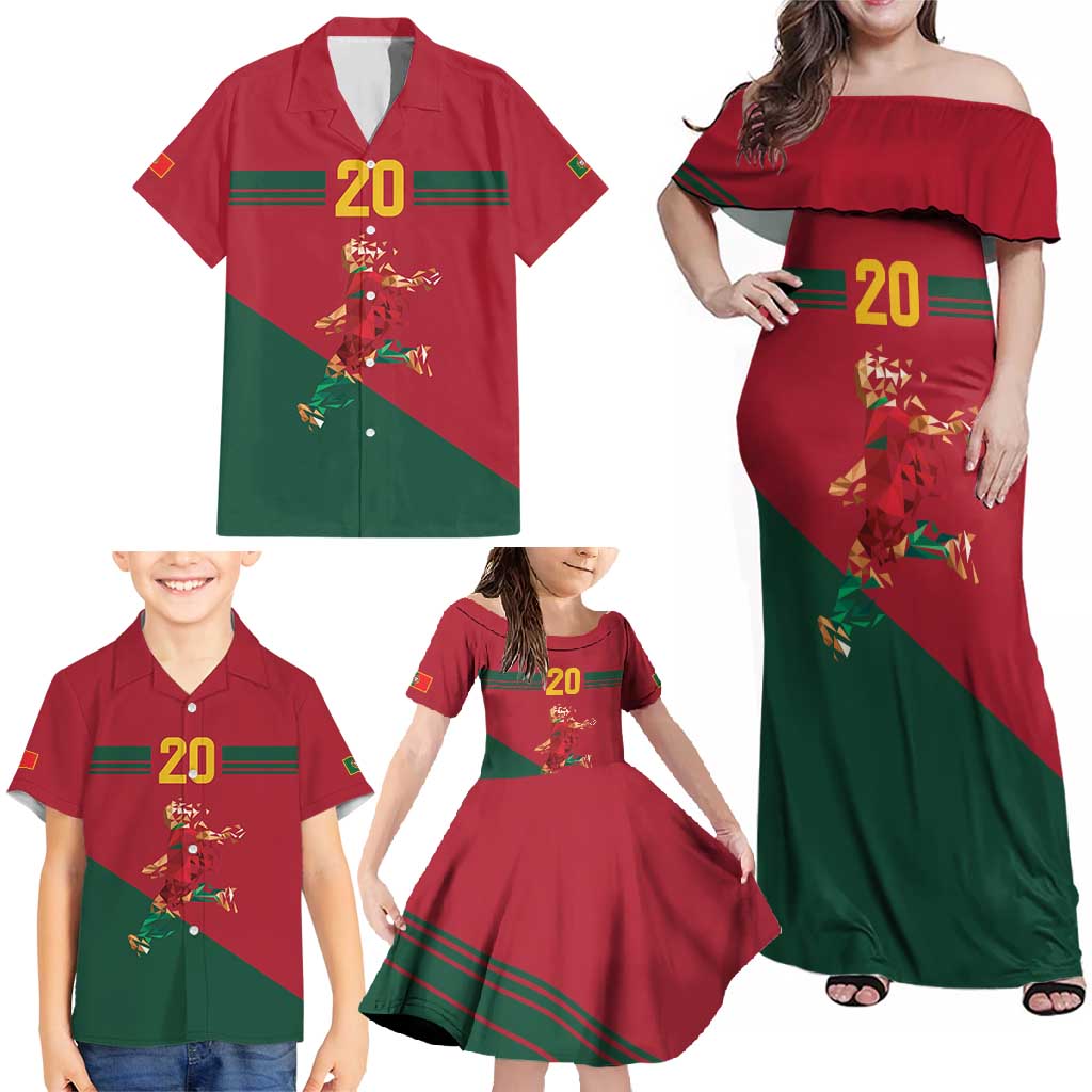 Portuguese Footballer Memorial Family Matching Off Shoulder Maxi Dress and Hawaiian Shirt Forever 20 The Heart Still Beats - Wonder Print Shop