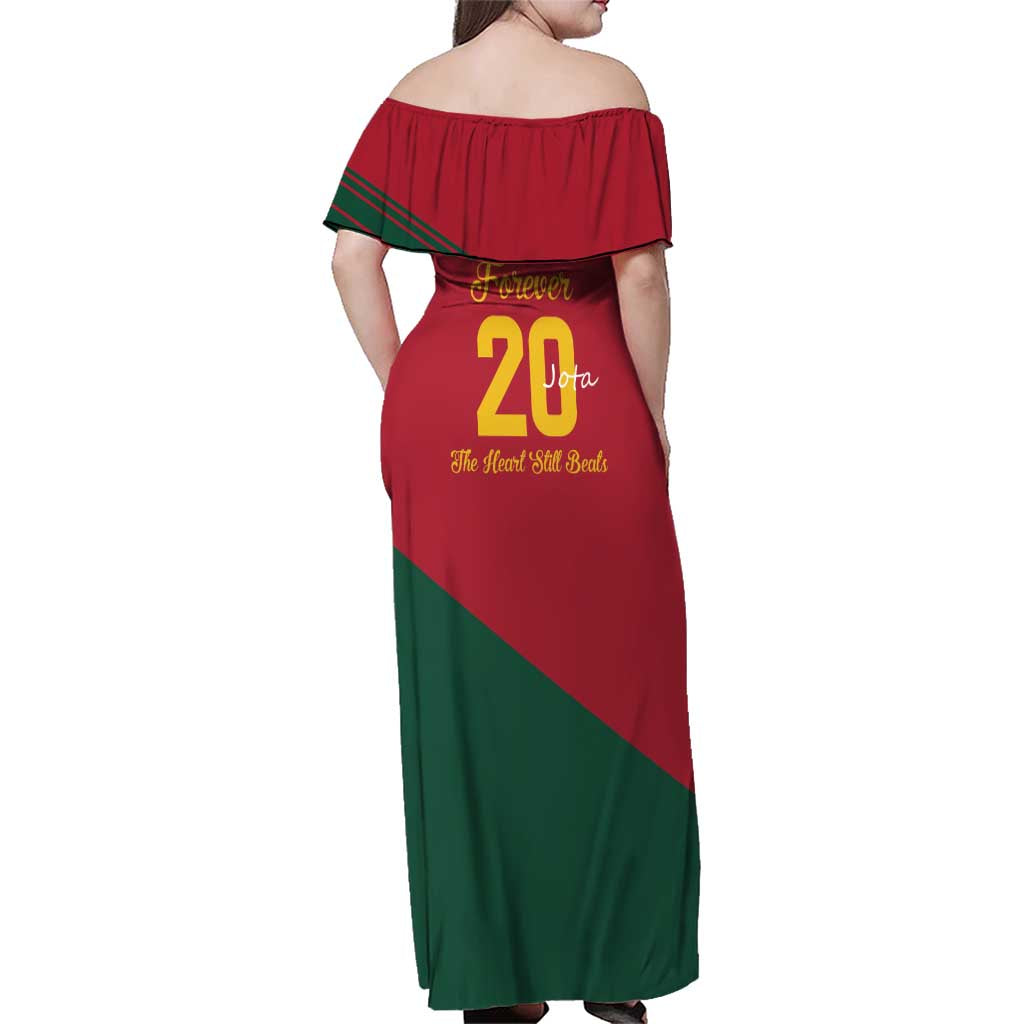 Portuguese Footballer Memorial Family Matching Off Shoulder Maxi Dress and Hawaiian Shirt Forever 20 The Heart Still Beats - Wonder Print Shop