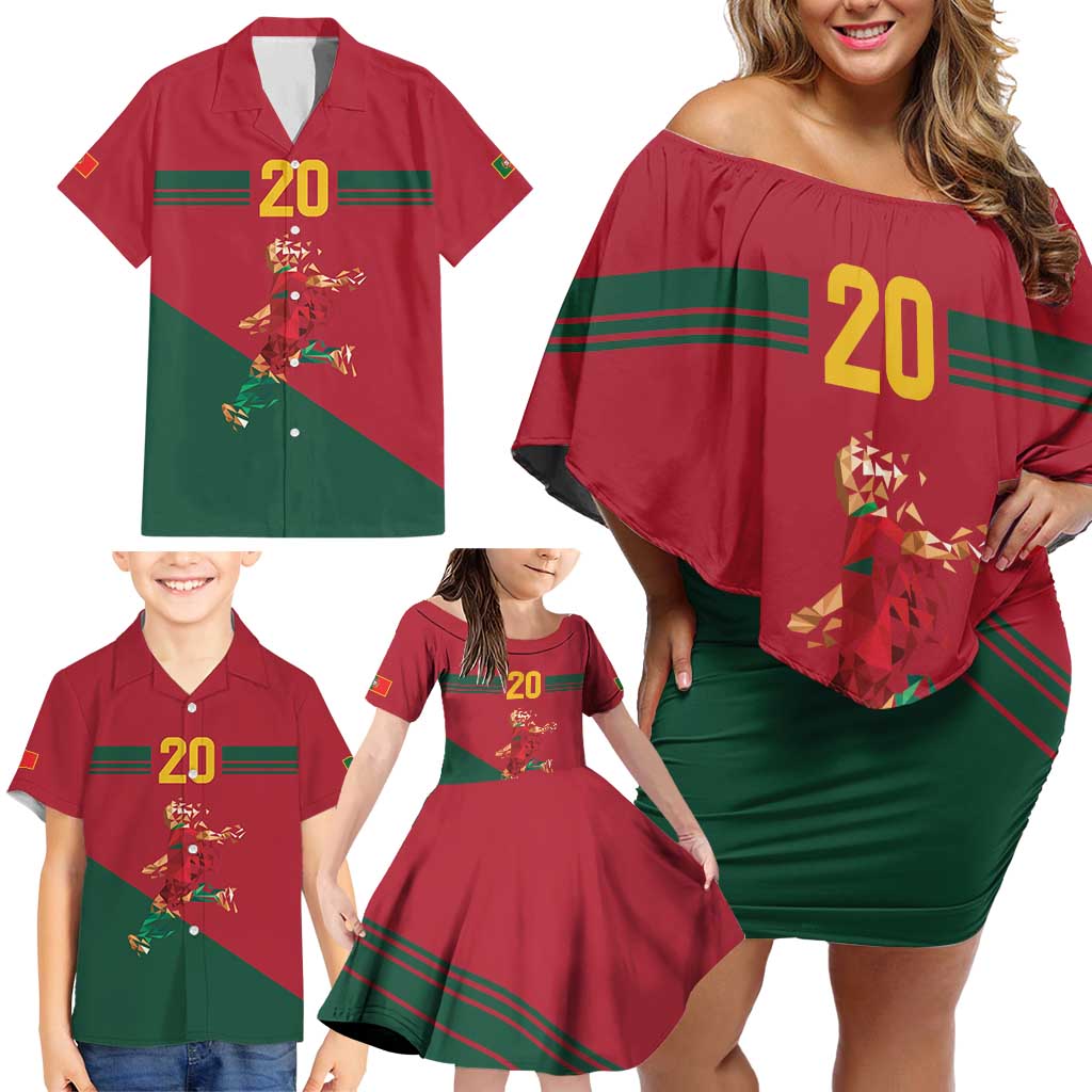 Portuguese Footballer Memorial Family Matching Off Shoulder Short Dress and Hawaiian Shirt Forever 20 The Heart Still Beats - Wonder Print Shop