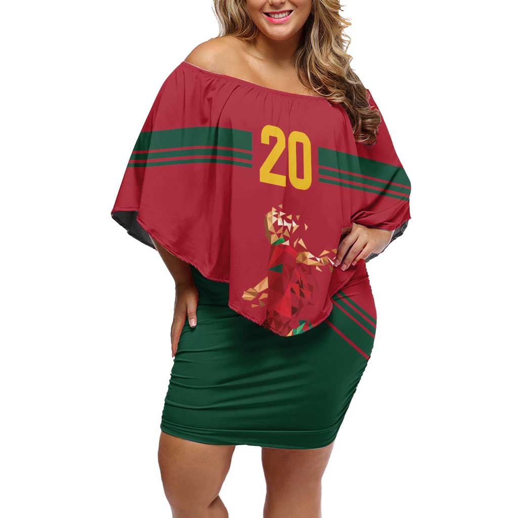 Portuguese Footballer Memorial Family Matching Off Shoulder Short Dress and Hawaiian Shirt Forever 20 The Heart Still Beats - Wonder Print Shop