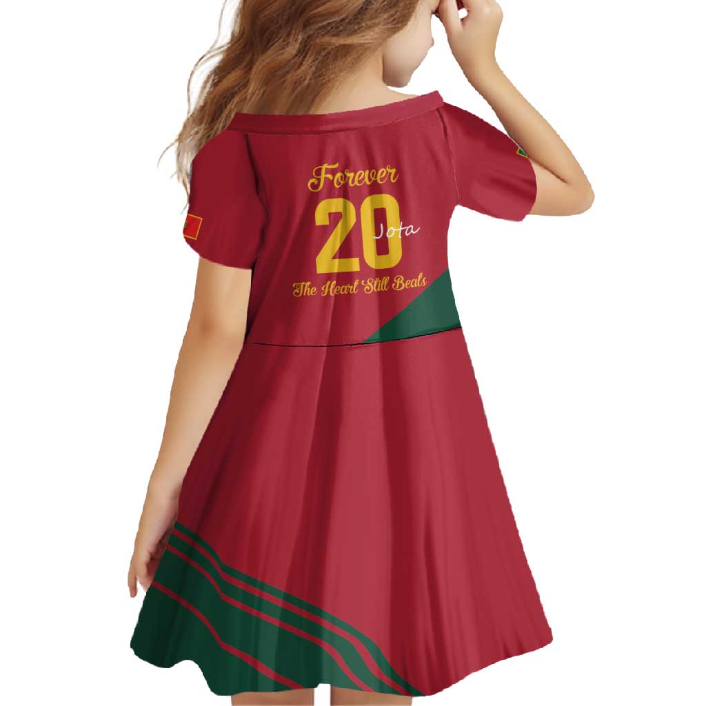 Portuguese Footballer Memorial Family Matching Short Sleeve Bodycon Dress and Hawaiian Shirt Forever 20 The Heart Still Beats - Wonder Print Shop