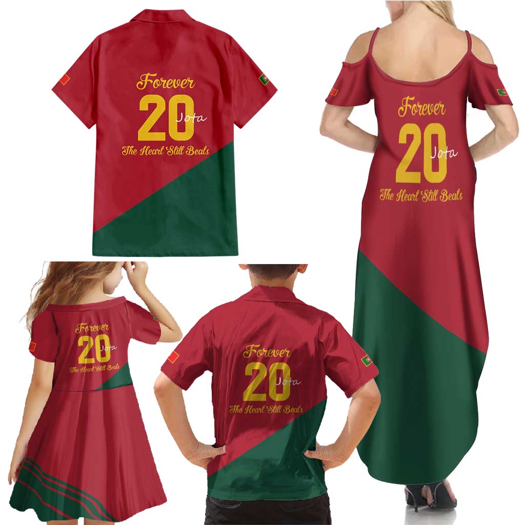Portuguese Footballer Memorial Family Matching Summer Maxi Dress and Hawaiian Shirt Forever 20 The Heart Still Beats - Wonder Print Shop