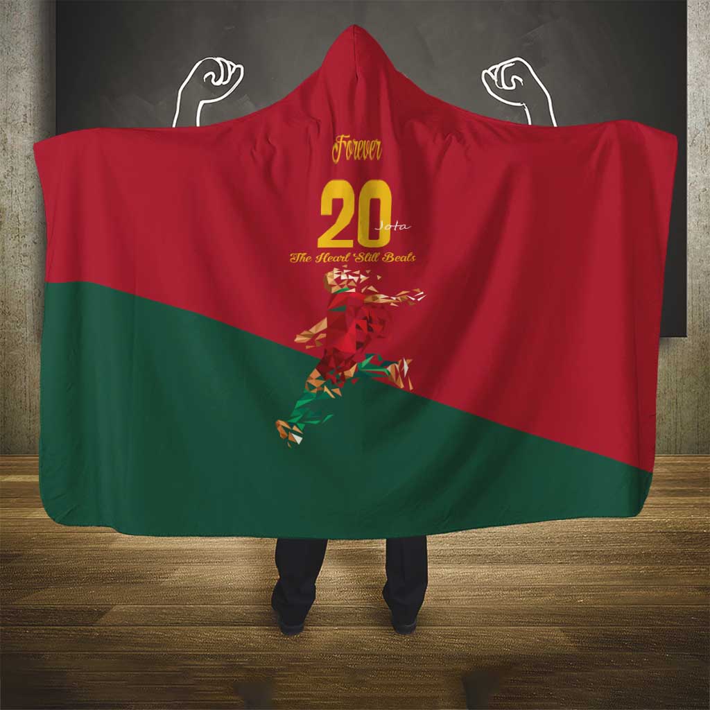 Portuguese Footballer Memorial Hooded Blanket Forever 20 The Heart Still Beats - Wonder Print Shop