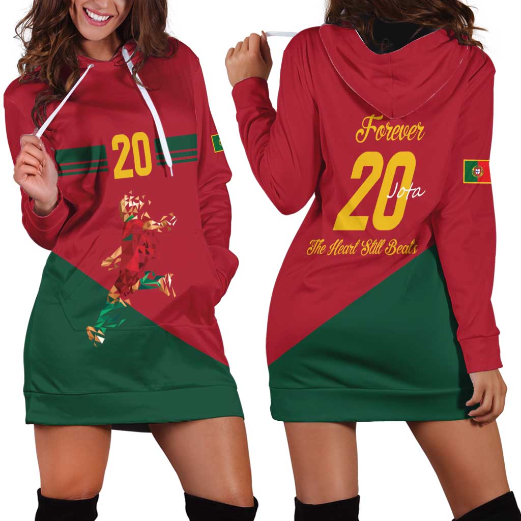 Portuguese Footballer Memorial Hoodie Dress Forever 20 The Heart Still Beats - Wonder Print Shop