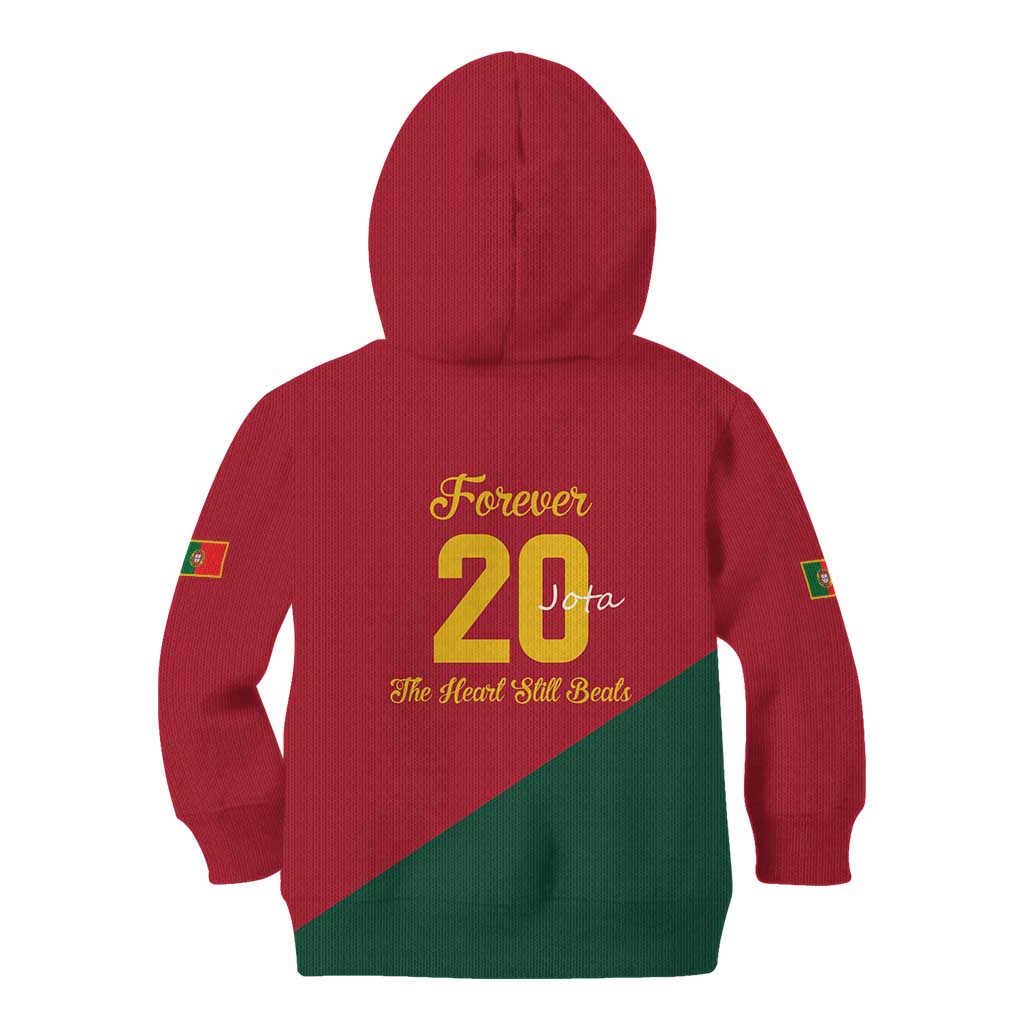 Portuguese Footballer Memorial Kid Hoodie Forever 20 The Heart Still Beats - Wonder Print Shop