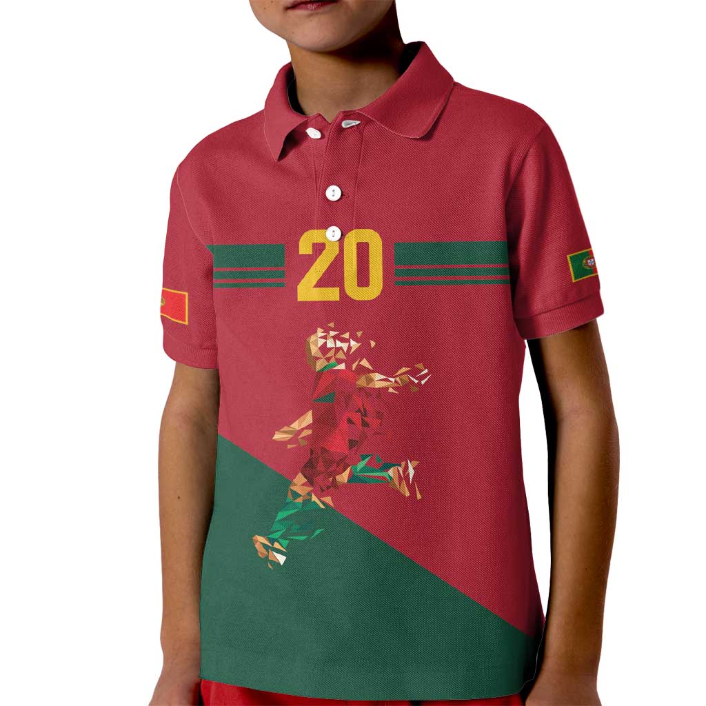 Portuguese Footballer Memorial Kid Polo Shirt Forever 20 The Heart Still Beats - Wonder Print Shop