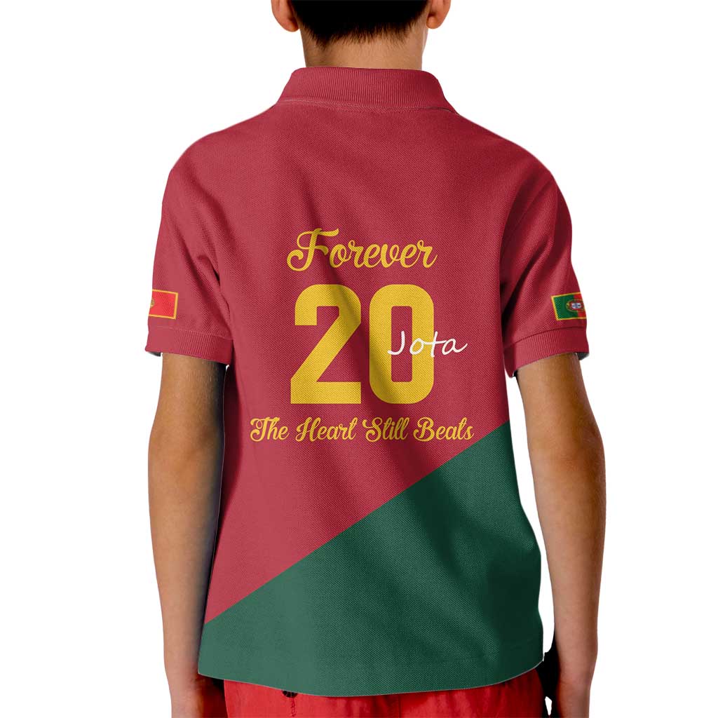Portuguese Footballer Memorial Kid Polo Shirt Forever 20 The Heart Still Beats - Wonder Print Shop