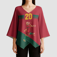 Portuguese Footballer Memorial Kimono Sleeve Blouse Forever 20 The Heart Still Beats - Wonder Print Shop