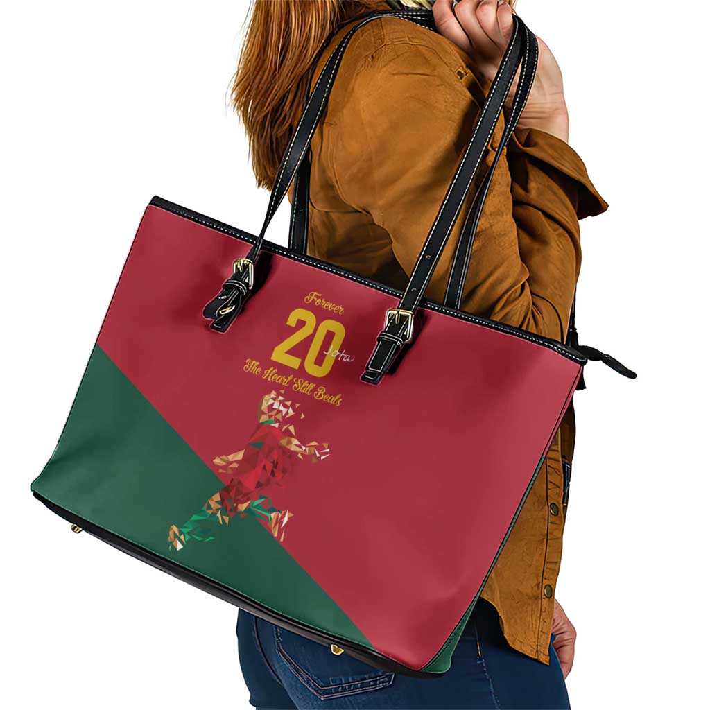 Portuguese Footballer Memorial Leather Tote Bag Forever 20 The Heart Still Beats - Wonder Print Shop