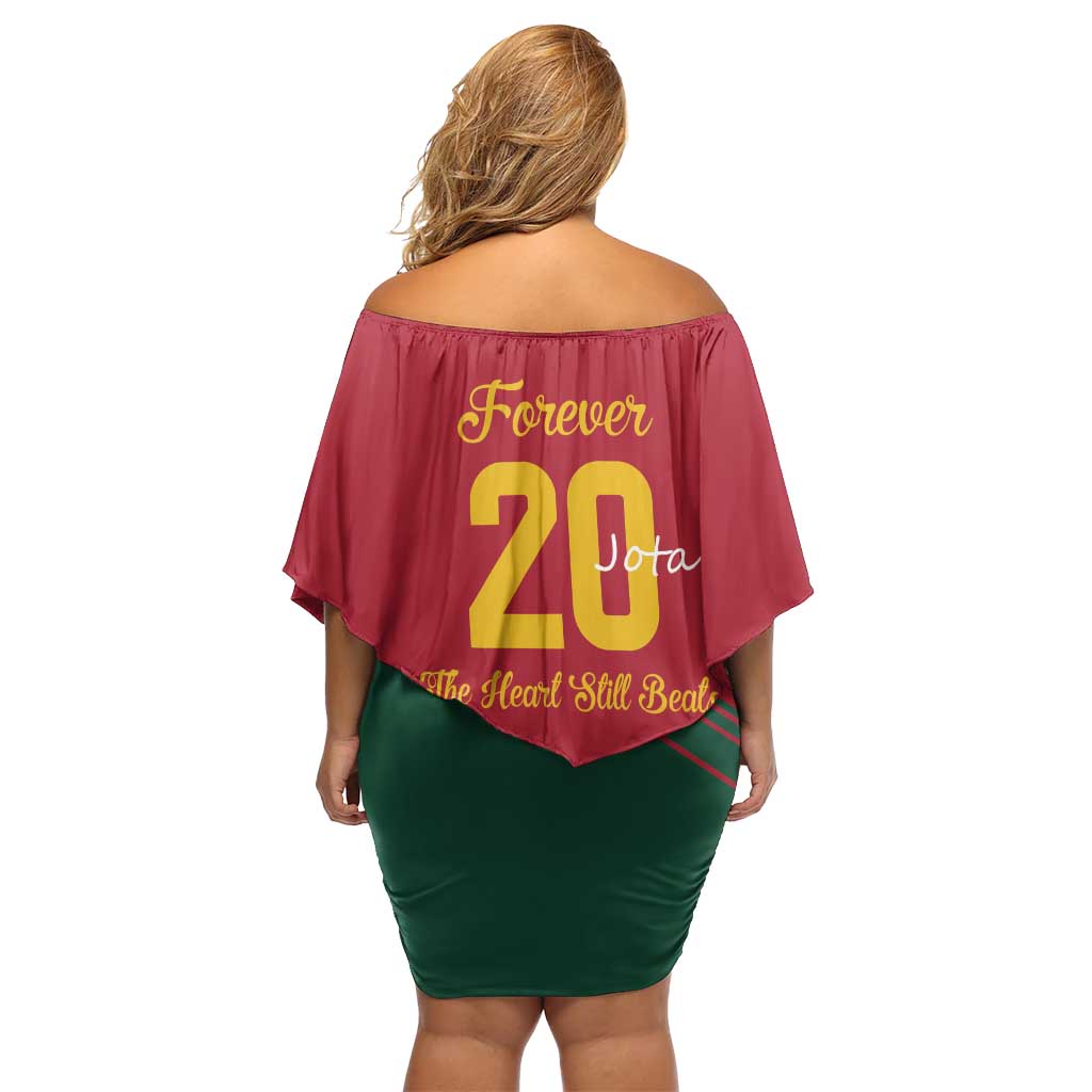 Portuguese Footballer Memorial Off Shoulder Short Dress Forever 20 The Heart Still Beats - Wonder Print Shop