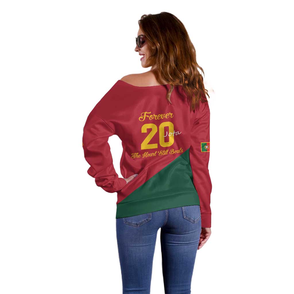 Portuguese Footballer Memorial Off Shoulder Sweater Forever 20 The Heart Still Beats - Wonder Print Shop