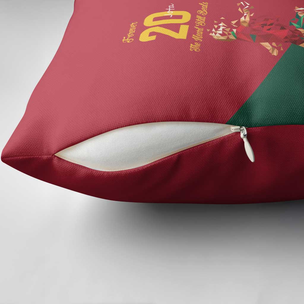 Portuguese Footballer Memorial Pillow Cover Forever 20 The Heart Still Beats - Wonder Print Shop