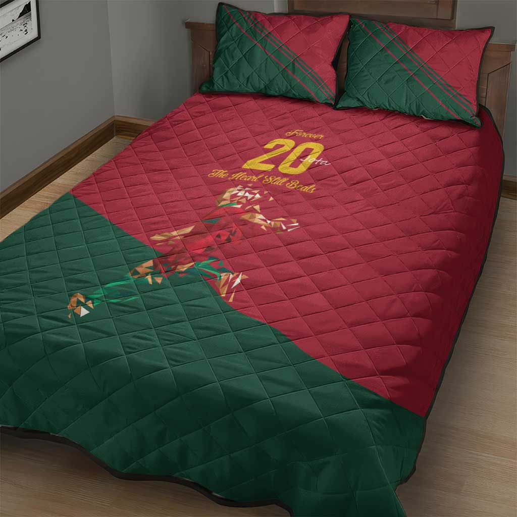 Portuguese Footballer Memorial Quilt Bed Set Forever 20 The Heart Still Beats - Wonder Print Shop