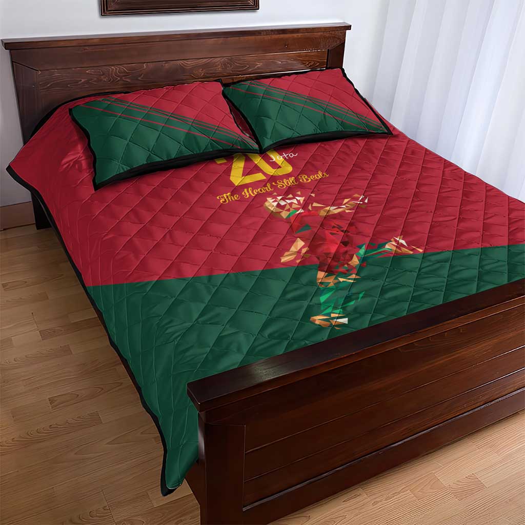 Portuguese Footballer Memorial Quilt Bed Set Forever 20 The Heart Still Beats - Wonder Print Shop