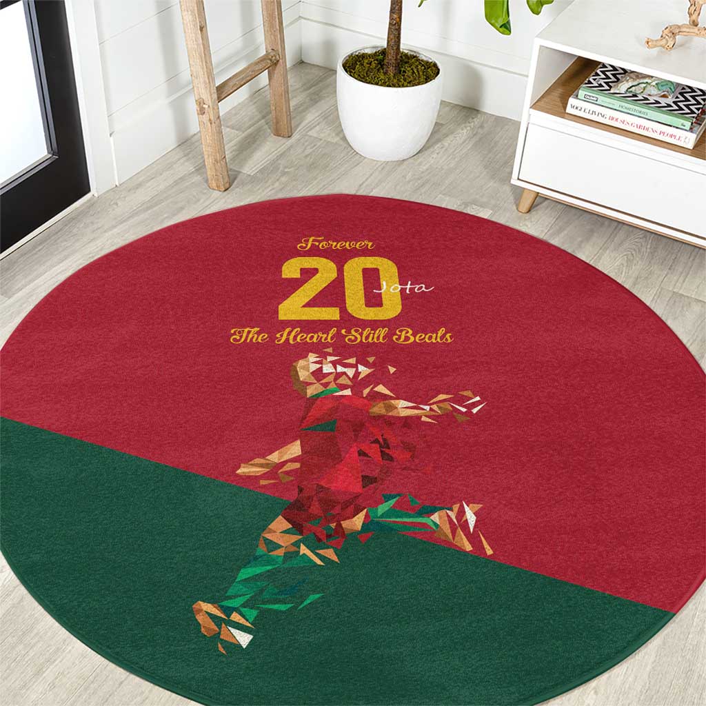 Portuguese Footballer Memorial Round Carpet Forever 20 The Heart Still Beats - Wonder Print Shop
