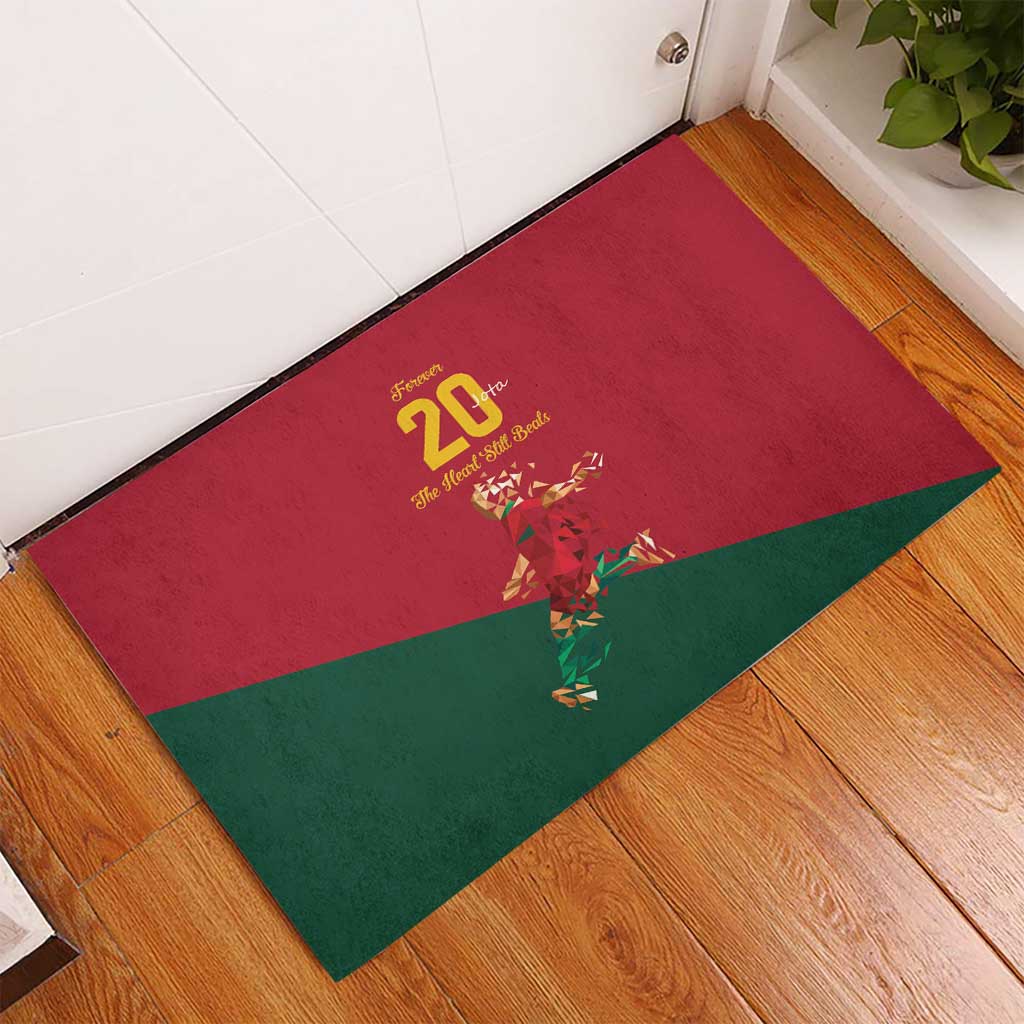 Portuguese Footballer Memorial Rubber Doormat Forever 20 The Heart Still Beats - Wonder Print Shop