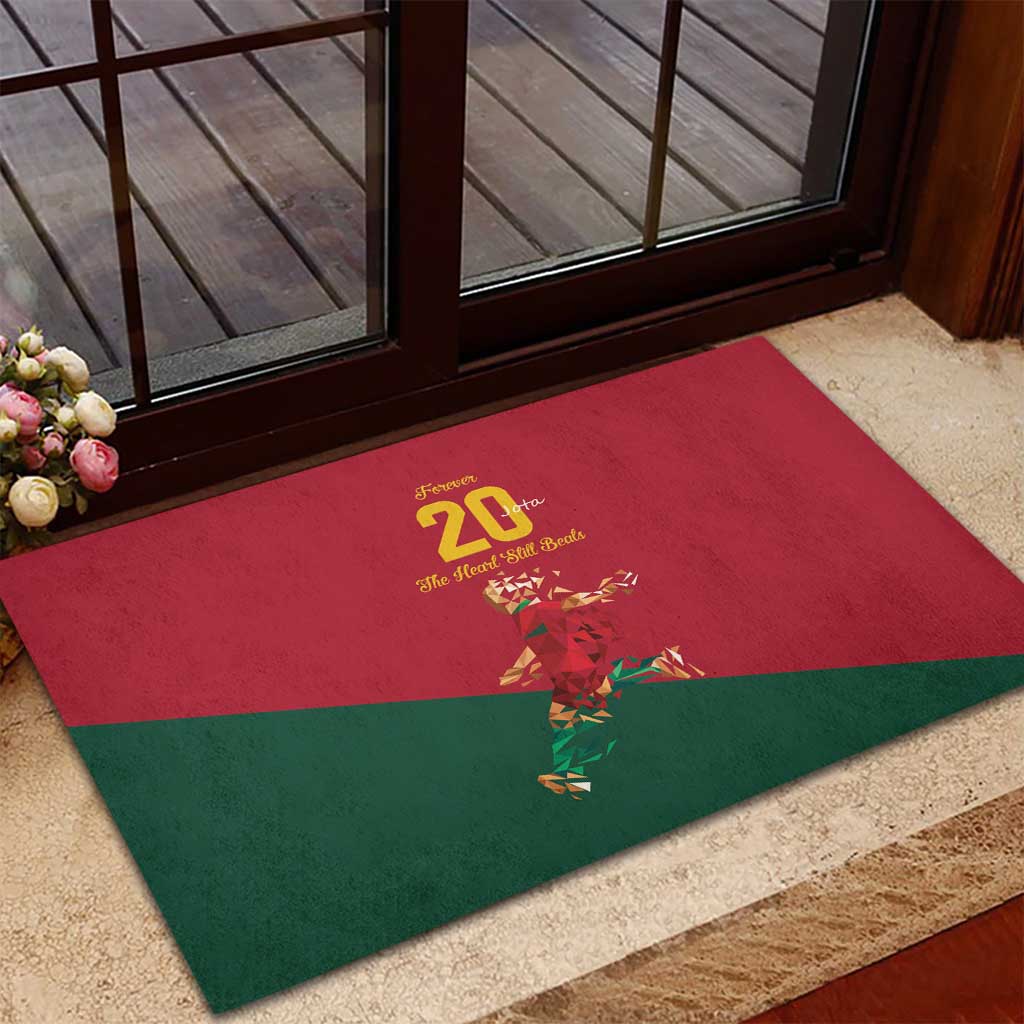 Portuguese Footballer Memorial Rubber Doormat Forever 20 The Heart Still Beats - Wonder Print Shop