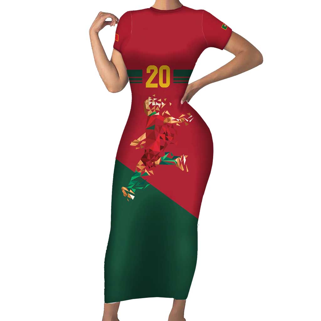 Portuguese Footballer Memorial Short Sleeve Bodycon Dress Forever 20 The Heart Still Beats - Wonder Print Shop