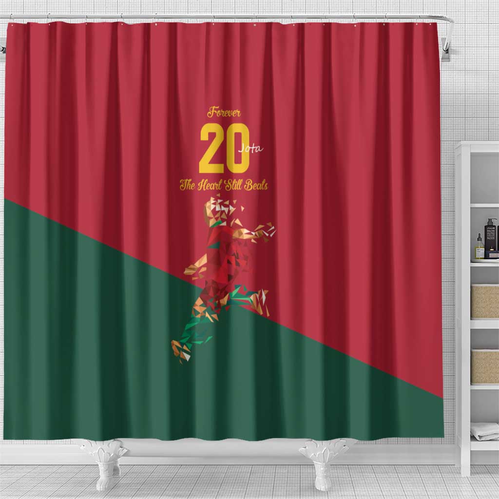 Portuguese Footballer Memorial Shower Curtain Forever 20 The Heart Still Beats - Wonder Print Shop