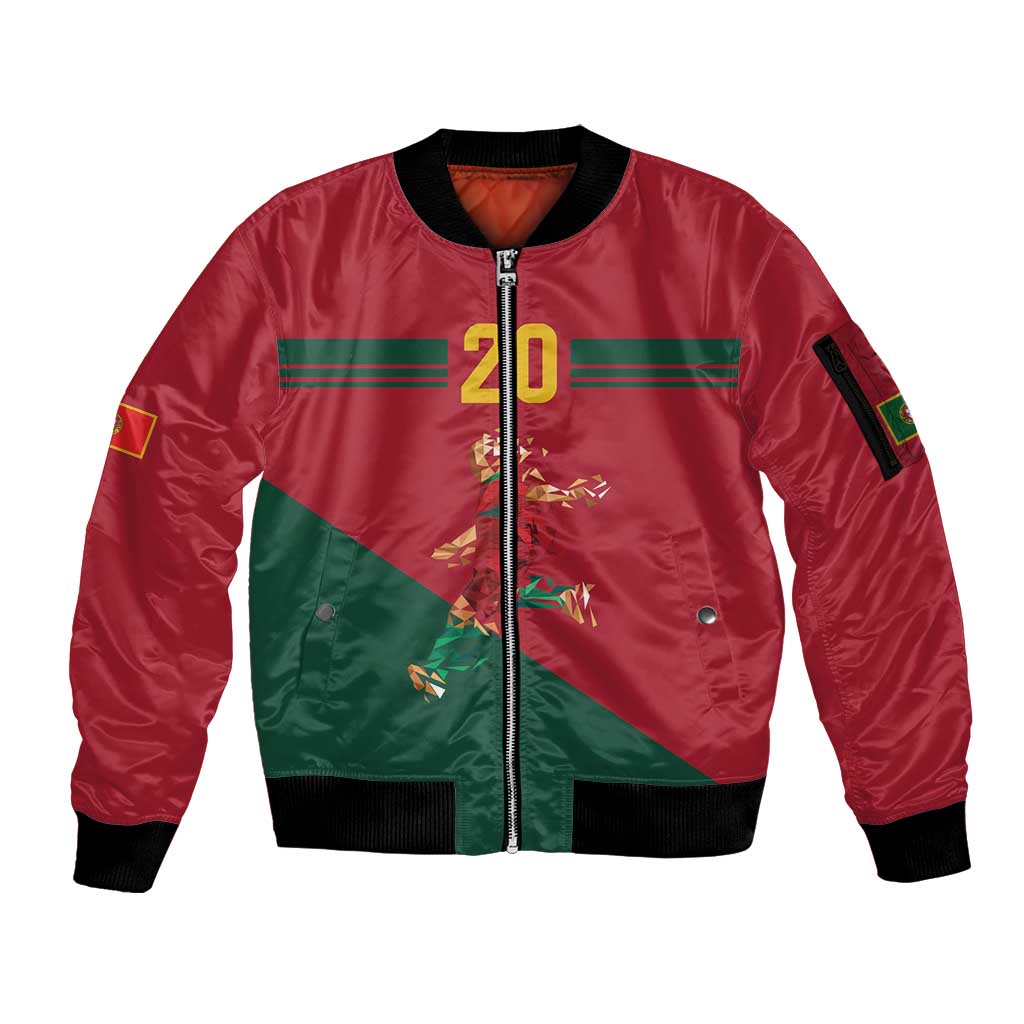 Portuguese Footballer Memorial Sleeve Zip Bomber Jacket Forever 20 The Heart Still Beats - Wonder Print Shop