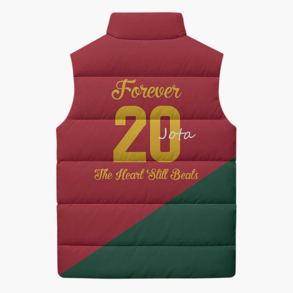 Portuguese Footballer Memorial Sleeveless Puffer Jacket Forever 20 The Heart Still Beats - Wonder Print Shop