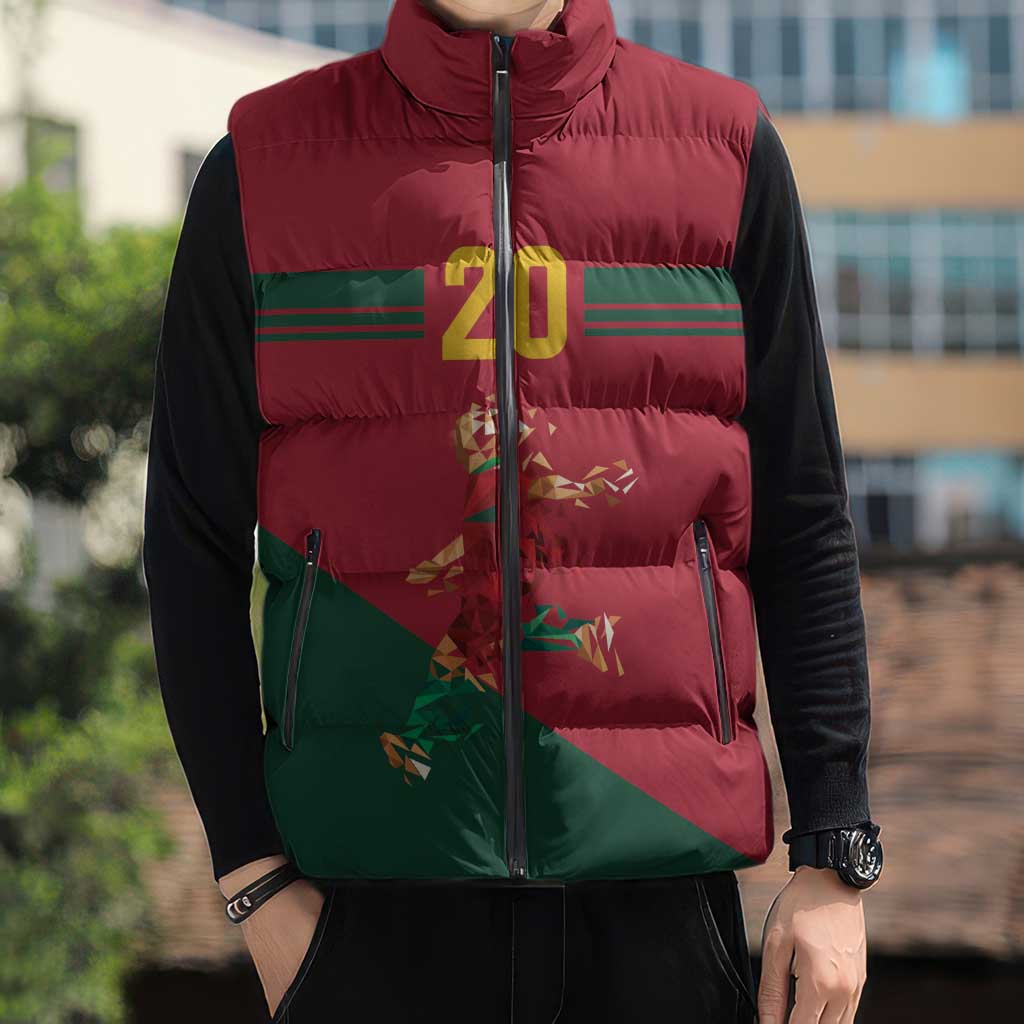 Portuguese Footballer Memorial Sleeveless Puffer Jacket Forever 20 The Heart Still Beats - Wonder Print Shop