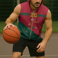 Portuguese Footballer Memorial Sleeveless Zip Hoodie Forever 20 The Heart Still Beats - Wonder Print Shop