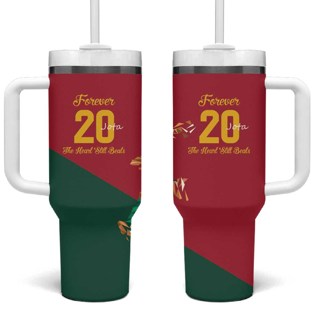 Portuguese Footballer Memorial Tumbler With Handle Forever 20 The Heart Still Beats - Wonder Print Shop