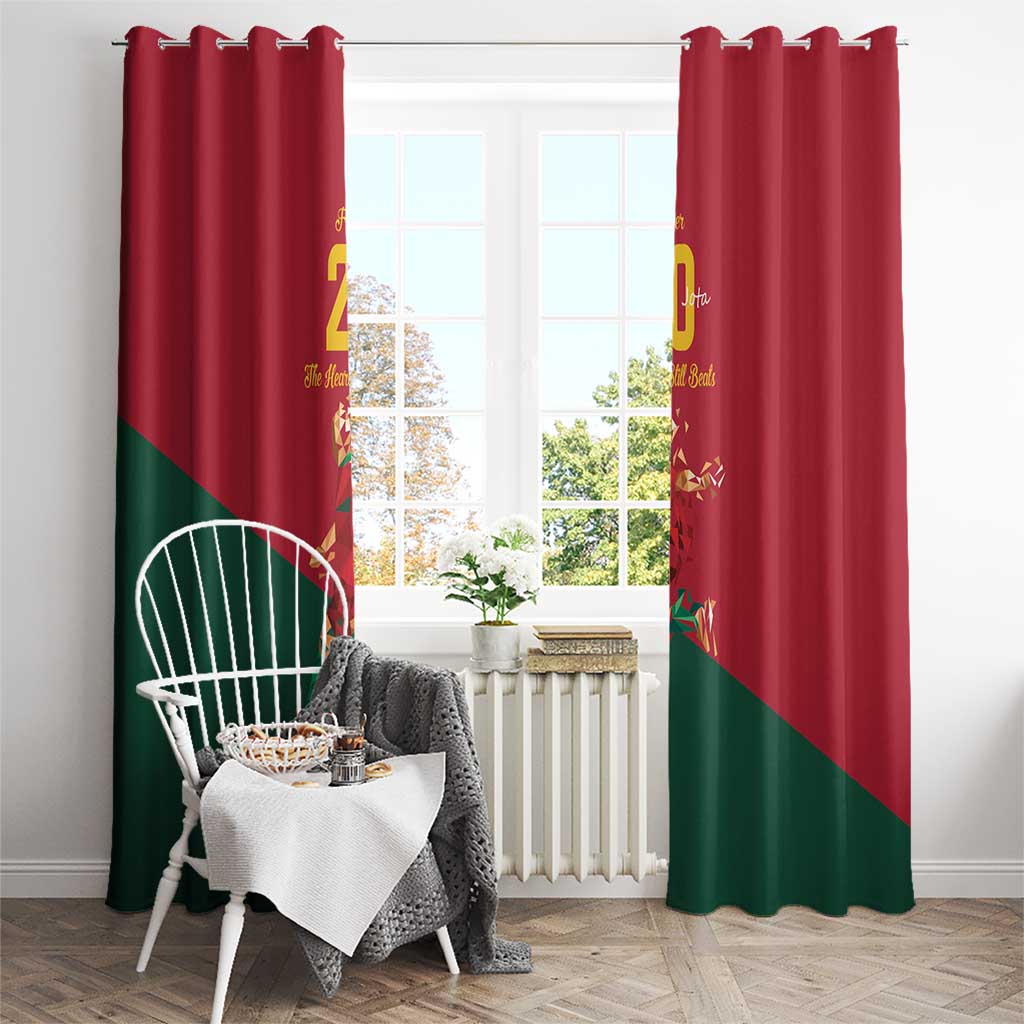Portuguese Footballer Memorial Window Curtain Forever 20 The Heart Still Beats - Wonder Print Shop