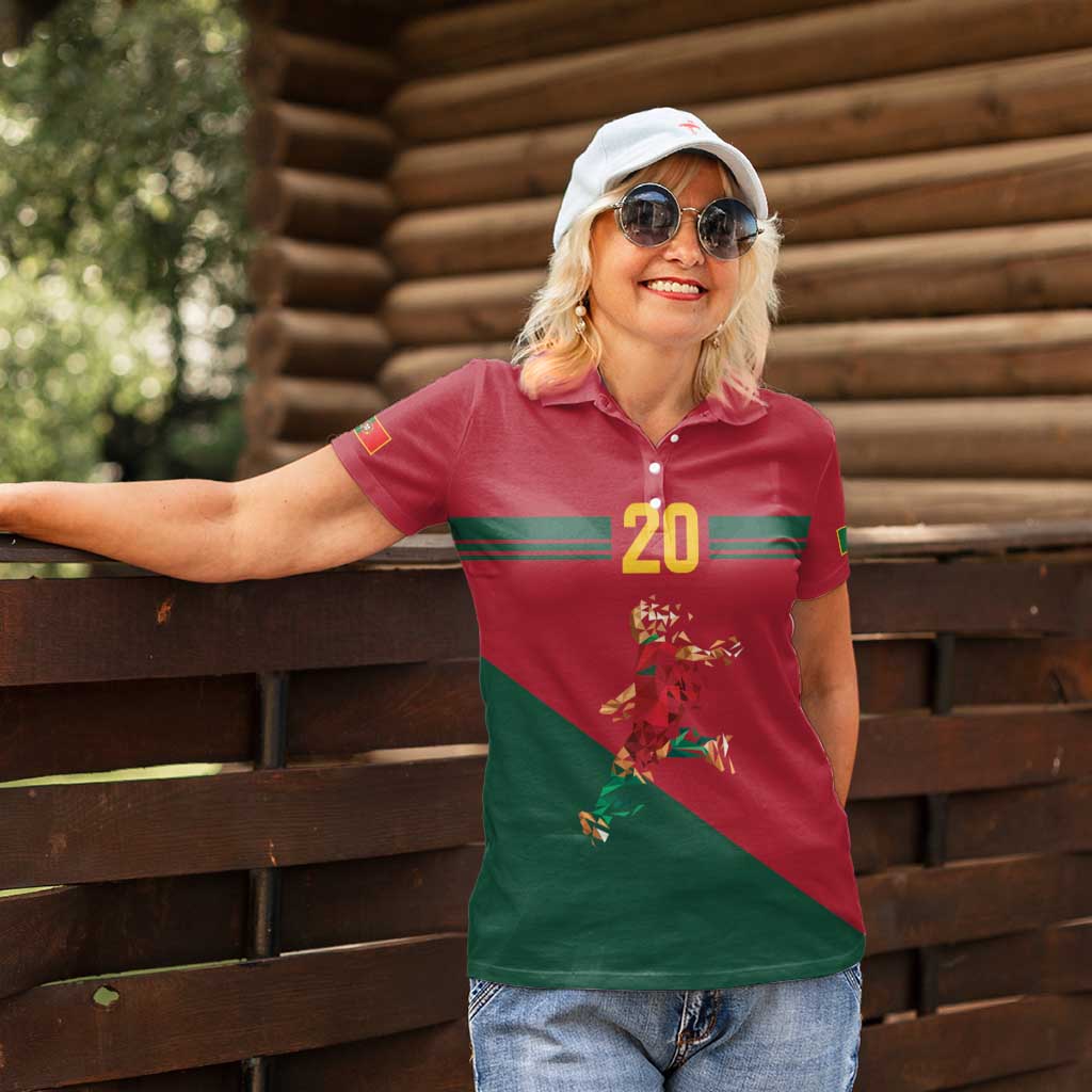 Portuguese Footballer Memorial Women Polo Shirt Forever 20 The Heart Still Beats - Wonder Print Shop