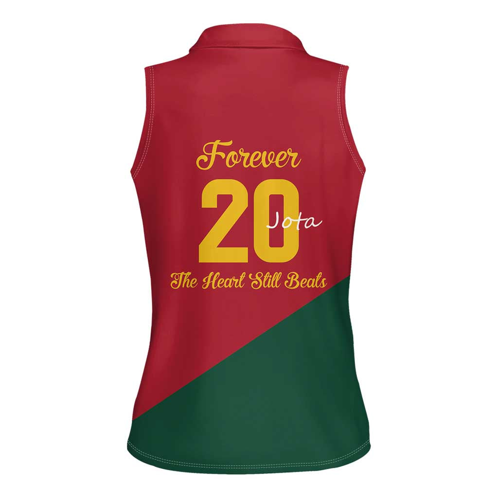 Portuguese Footballer Memorial Women Sleeveless Polo Shirt Forever 20 The Heart Still Beats - Wonder Print Shop