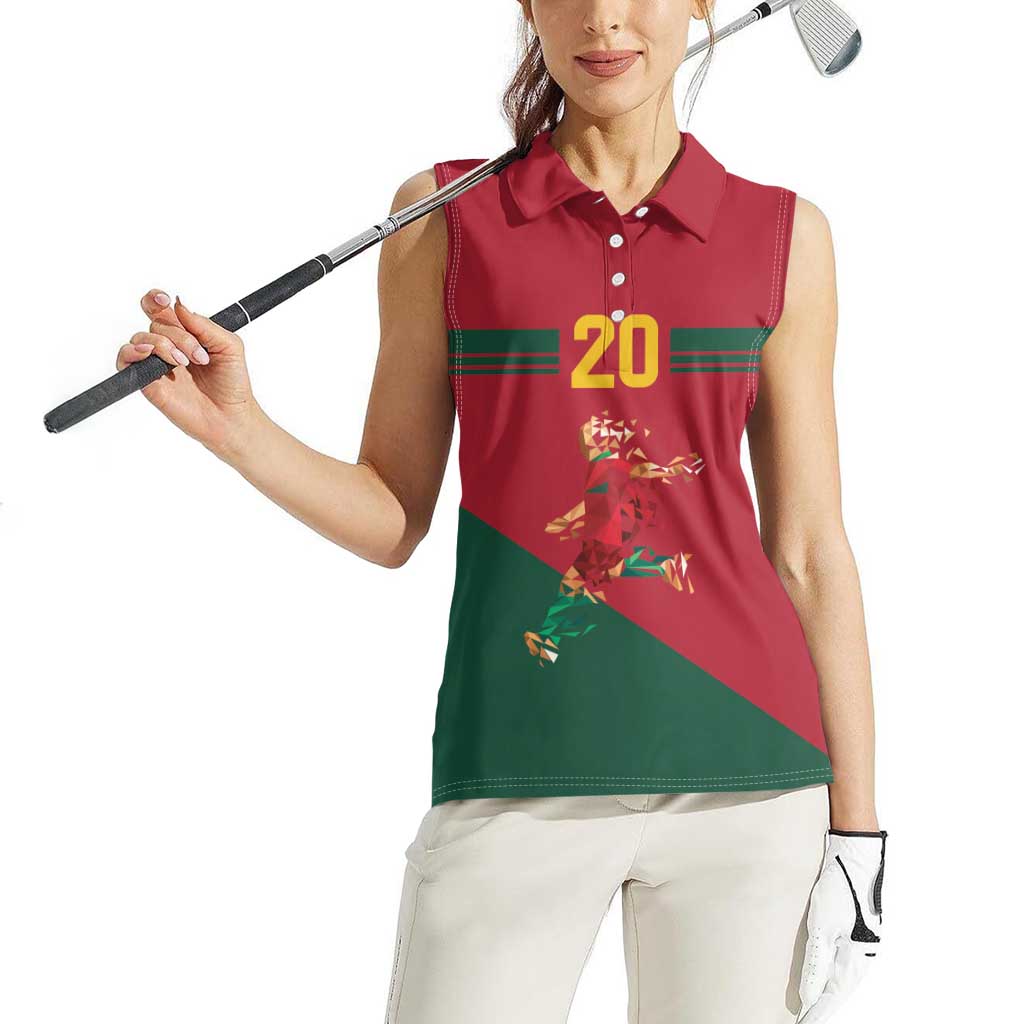 Portuguese Footballer Memorial Women Sleeveless Polo Shirt Forever 20 The Heart Still Beats - Wonder Print Shop