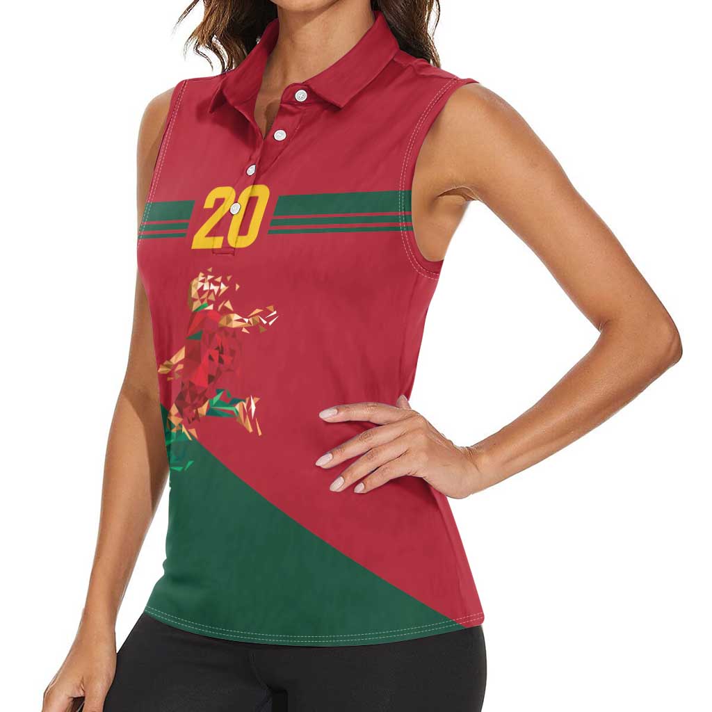 Portuguese Footballer Memorial Women Sleeveless Polo Shirt Forever 20 The Heart Still Beats - Wonder Print Shop