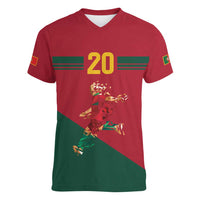 Portuguese Footballer Memorial Women V-Neck T-Shirt Forever 20 The Heart Still Beats - Wonder Print Shop