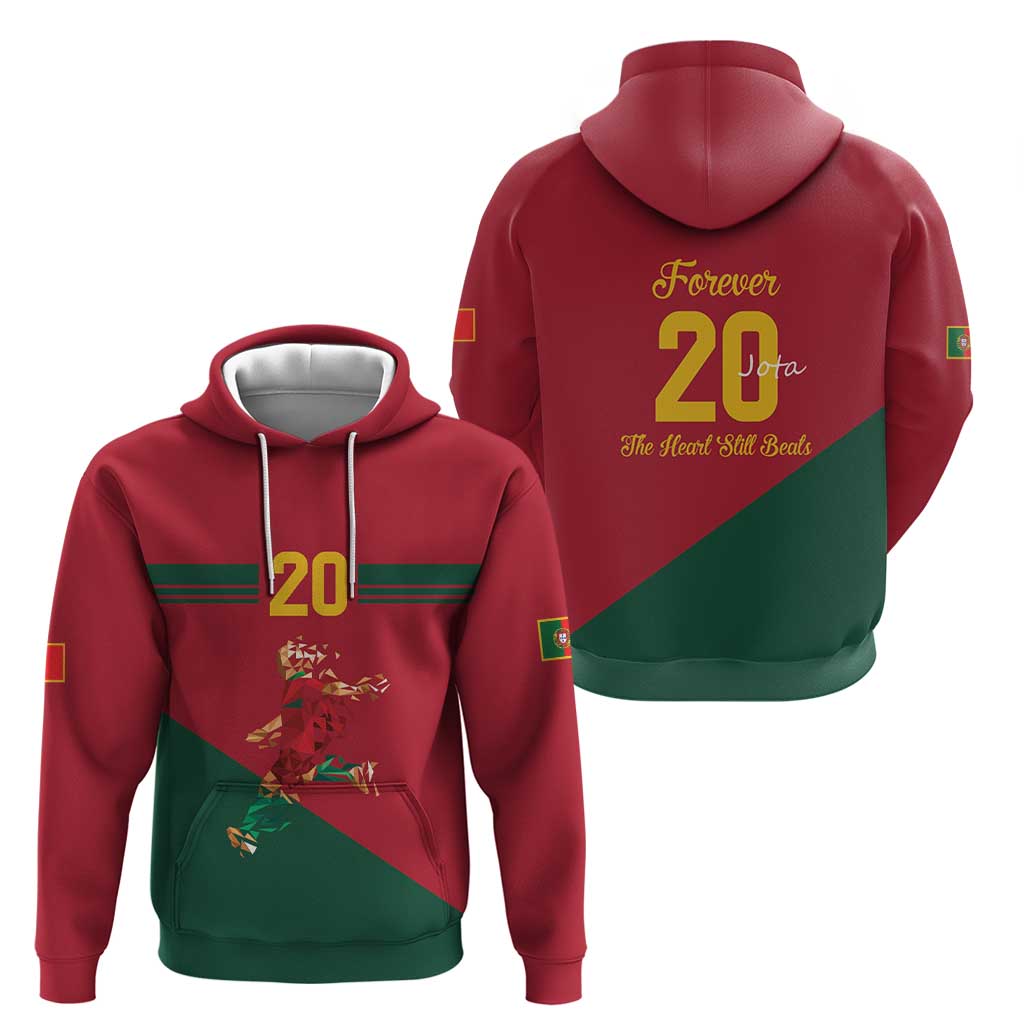 Portuguese Footballer Memorial Zip Hoodie Forever 20 The Heart Still Beats - Wonder Print Shop