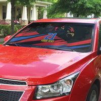 Custom Caribbean Cricket Antigua and Barbuda Auto Sun Shade - Wonder Print Shop