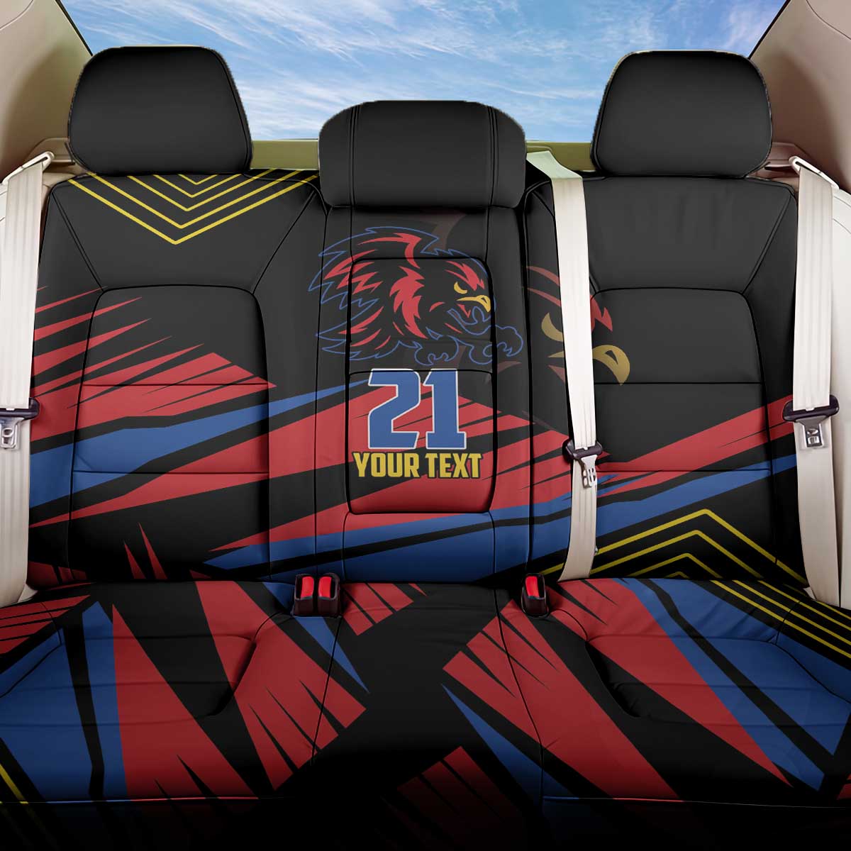 Custom Caribbean Cricket Antigua and Barbuda Back Car Seat Cover - Wonder Print Shop
