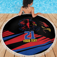 Custom Caribbean Cricket Antigua and Barbuda Beach Blanket - Wonder Print Shop