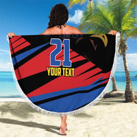 Custom Caribbean Cricket Antigua and Barbuda Beach Blanket - Wonder Print Shop